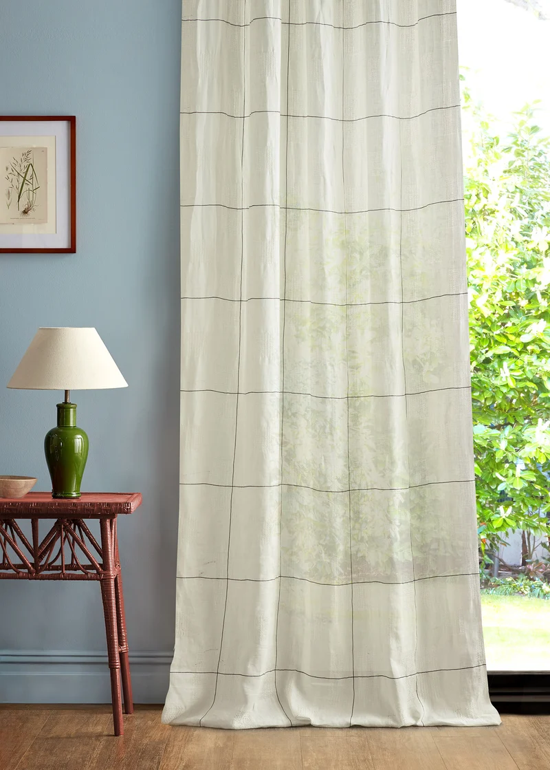 Gardinenstoff Leno Weave - seaspray white