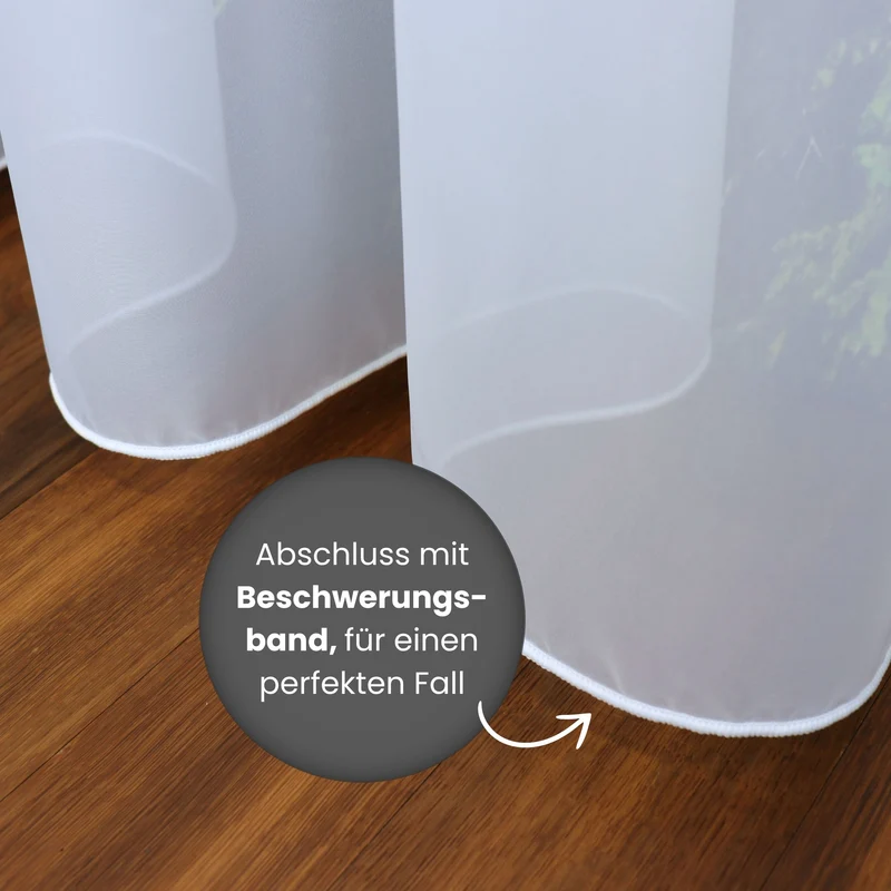 Tagesvorhang ELIANE - weiss - Kostenloses Stoffmuster