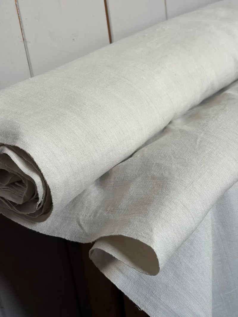 5 Meter antikes Leinen handgewebt um 1900 schwer, mittelfein 1,2 Kilo