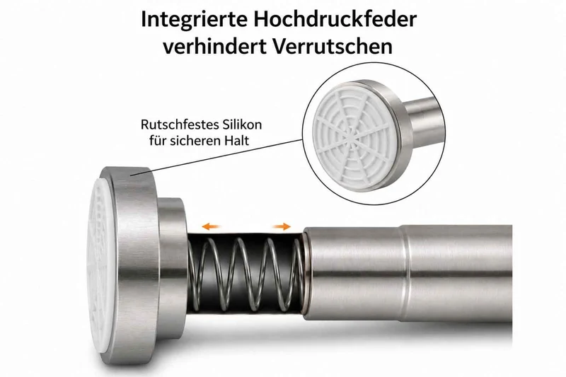 Teleskopstange »Como« ohne Bohren, ausziehbar , Ø 25/22 mm, Klemmstange als Gardinenstange, Duschvorhangstange und Kleiderstange 202610