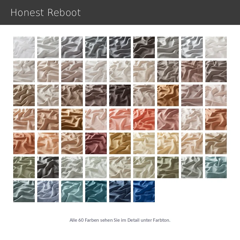 Honest Reboot – hochwertiger Leinen-Vorhang nach Maß halbtransparent aus 100 % Leinen stonewashed 60 Farben