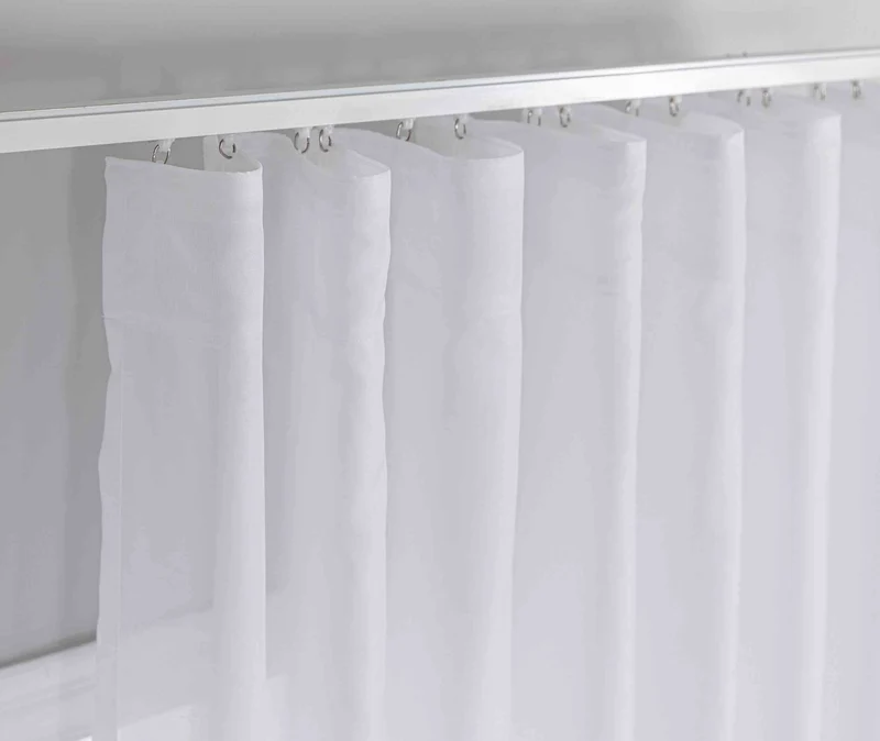 Gardinen-Set 3-teilig XL Wien« | 2 Vorhänge Leinenoptik HxB 245x300 cm und 1 Voile Batist Store HxB 245x600 cm Weiß 1:2 Wellenband 2025100-110S4