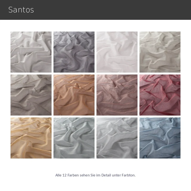 Santos – hochwertige transparente Gardine nach Maß im puristischen Design leicht strukturiert