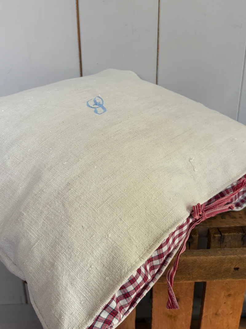 Kissenbezug Leinen mit Monogramm S