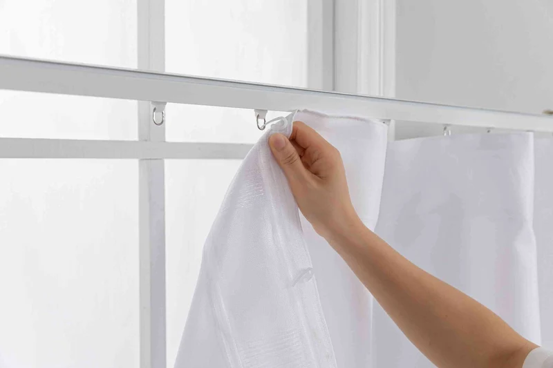 Gardinen-Set 3-teilig S Wien« | 2 Vorhänge Leinenoptik HxB 245x145 cm und 1 Voile Batist Store HxB 245x300 cm Weiß 1:2 Wellenband 2025100-110S1