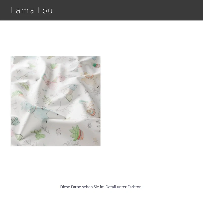 Lama Lou – verspielter Kinderzimmervorhang nach Maß mit Lama- und Alpaka-Motiv