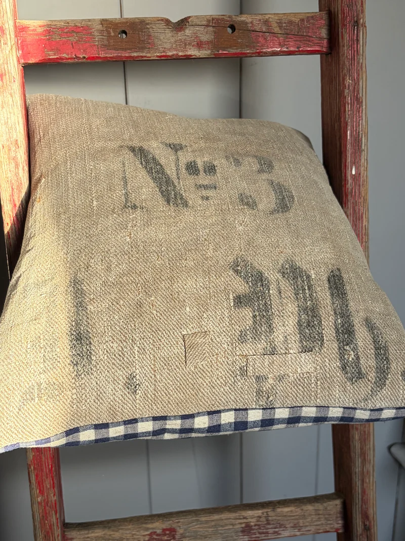 Very Vintage Kissenbezug Leinen mit Aufschrift