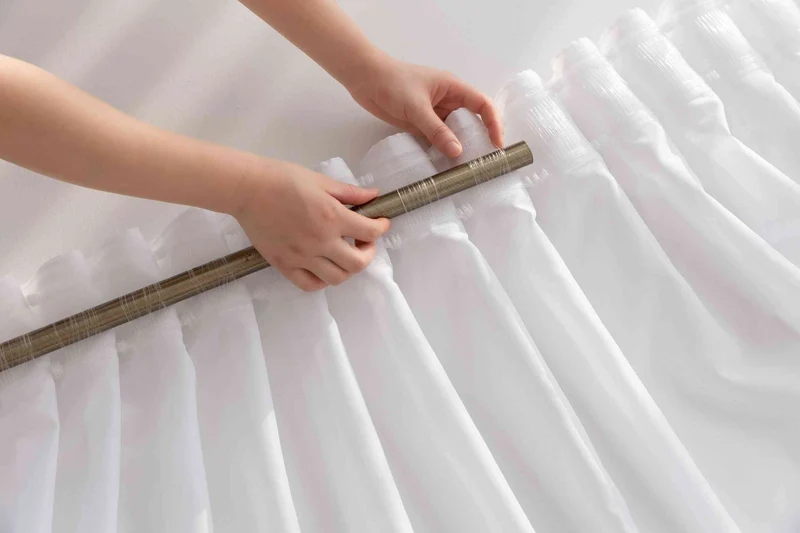 Gardine Voile Batist mit Wellenband »Wien« 1:2 Wellenband Bleibandabschluß Knitterarm Wellenfall 2025100