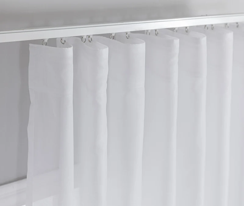 Gardine Voile Batist mit Wellenband »Wien« 1:2 Wellenband Bleibandabschluß Knitterarm Wellenfall 2025100