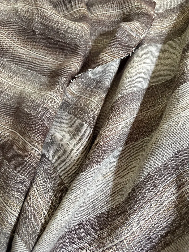 2,75 x 1,6 Meter fantastisches washed Leinen in Braunmelange
