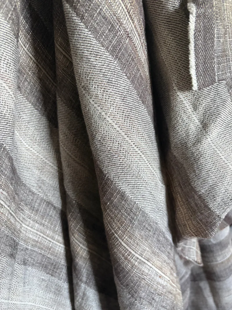 2,75 x 1,6 Meter fantastisches washed Leinen in Braunmelange
