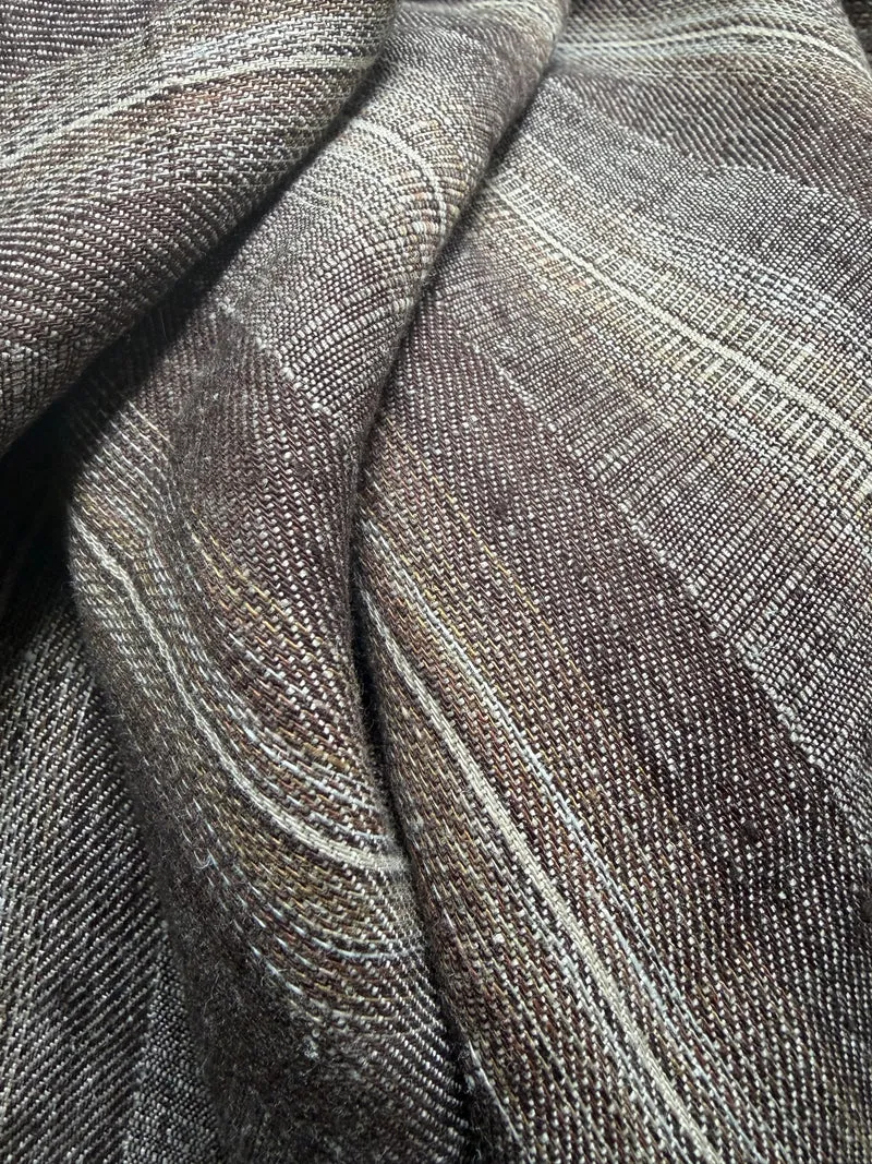 2,75 x 1,6 Meter fantastisches washed Leinen in Braunmelange