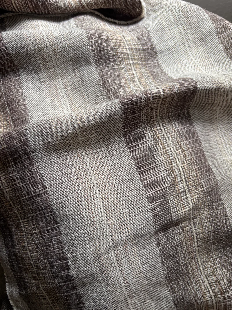 2,75 x 1,6 Meter fantastisches washed Leinen in Braunmelange