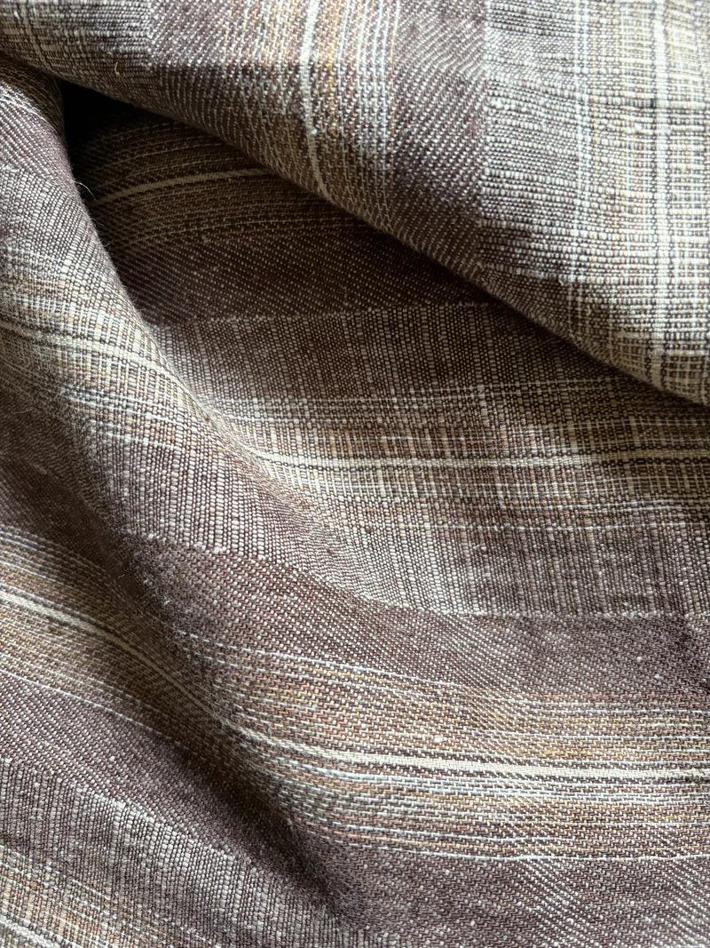 2,75 x 1,6 Meter fantastisches washed Leinen in Braunmelange