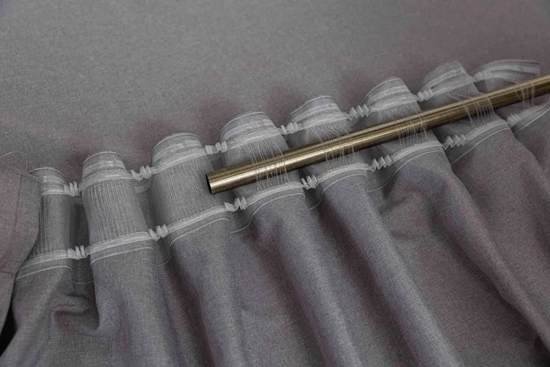 Vorhang Cationic mit Wellenband »Wien« 1:2 Wellenband Bleibandabschluß Knitterarm Wellenfall 2025110