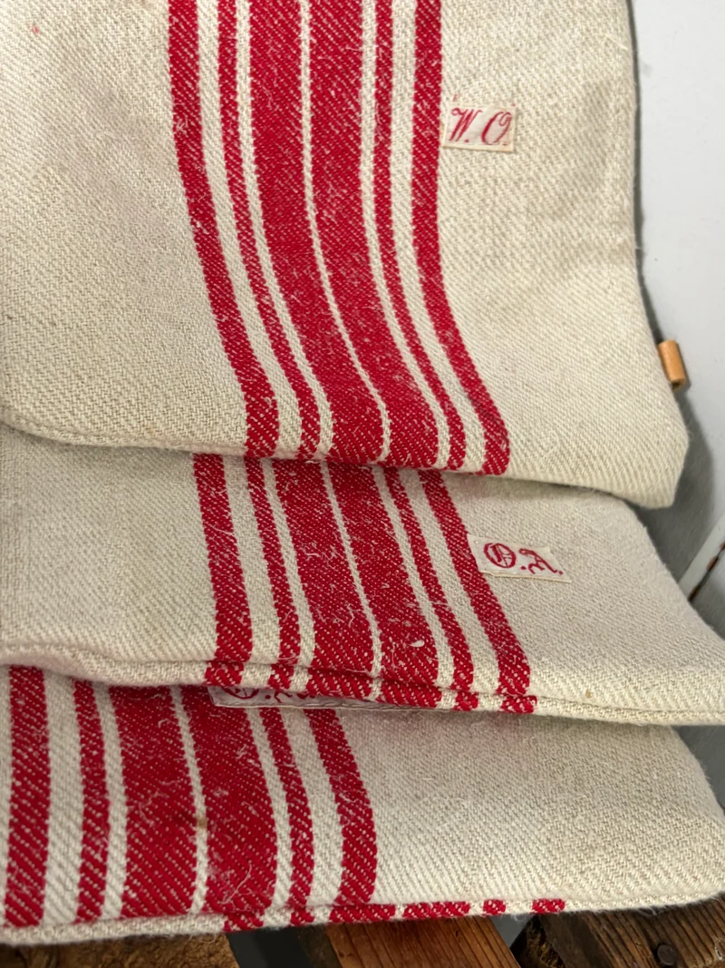 Kosmetiktasche aus altem Leinen - kleiner Shopper