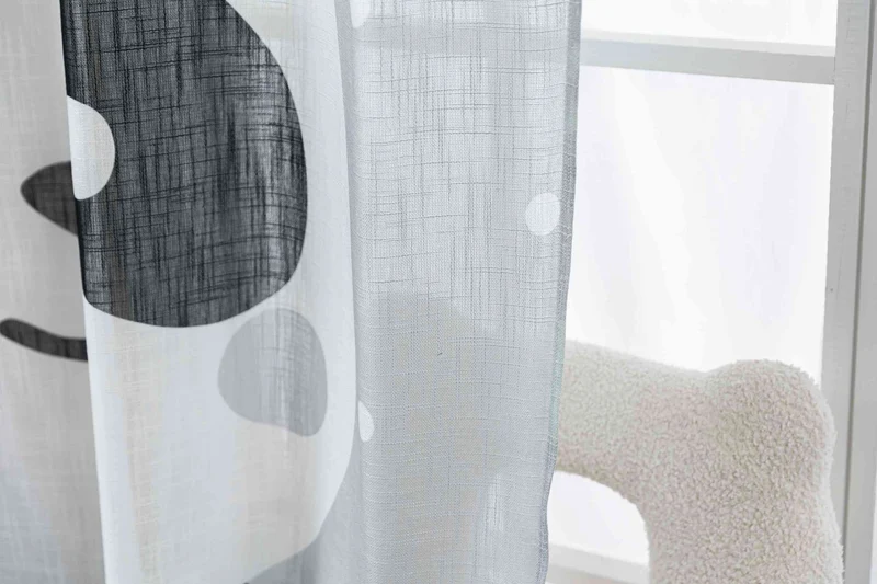 Vorhang Ösen Grobfaser »Seoul Collection« Digital Druck Ösen Gardinen Linenlook-Struktur Halbransparent Blickdicht 2024120