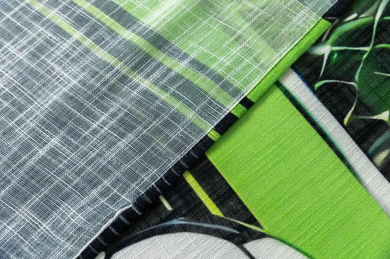 Vorhang Ösen Grobfaser »Seoul Collection« Digital Druck Ösen Gardinen Linenlook-Struktur Halbransparent Blickdicht 2024120