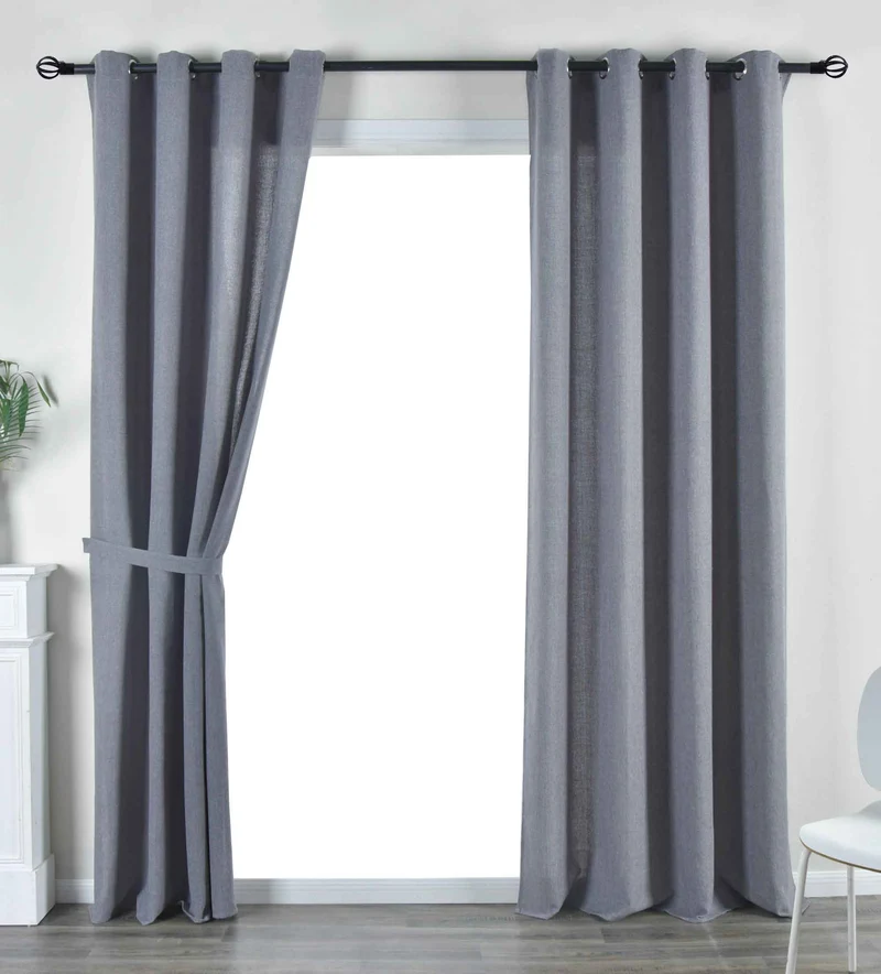 2er Set Vorhang Ösen »Essen« Cationic Raffhalter Leinenstruktur blickdicht lichtdurchlässig 210 g/m² 202430-2