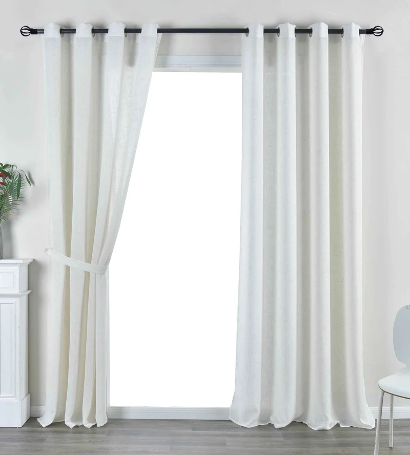 2er Set Vorhang Ösen »Essen« Cationic Raffhalter Leinenstruktur blickdicht lichtdurchlässig 210 g/m² 202430-2