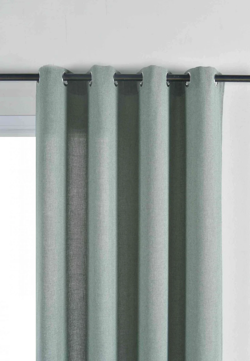 Vorhang Ösen »Essen« Cationic Raffhalter Leinenstruktur blickdicht lichtdurchlässig 210 g/m² 202430