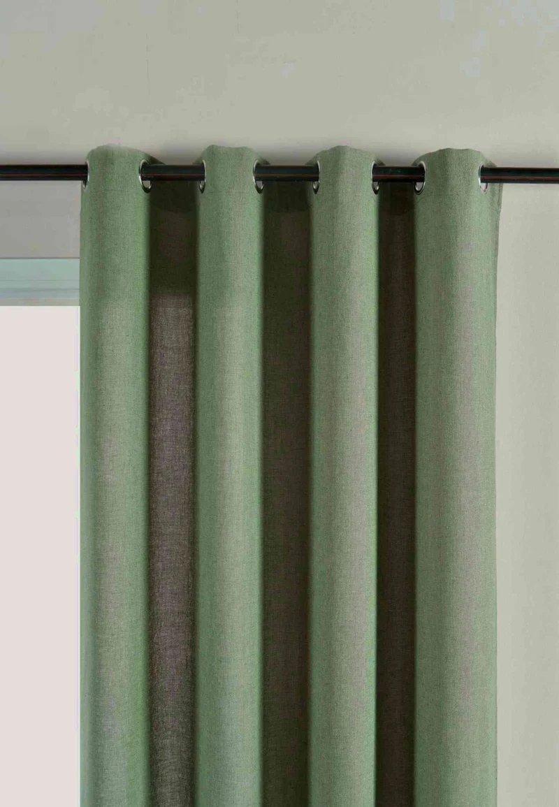 Vorhang Ösen »Essen« Cationic Raffhalter Leinenstruktur blickdicht lichtdurchlässig 210 g/m² 202430