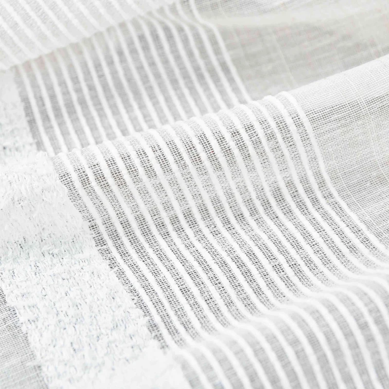 2er Set Halbtransparente Schiebegardinen Paneelwagen HxB 245x60 cm Natur Meliert »Halle« Chenille Leinenbindung Lichtdurchlässig Halbtransparent 202480P-2
