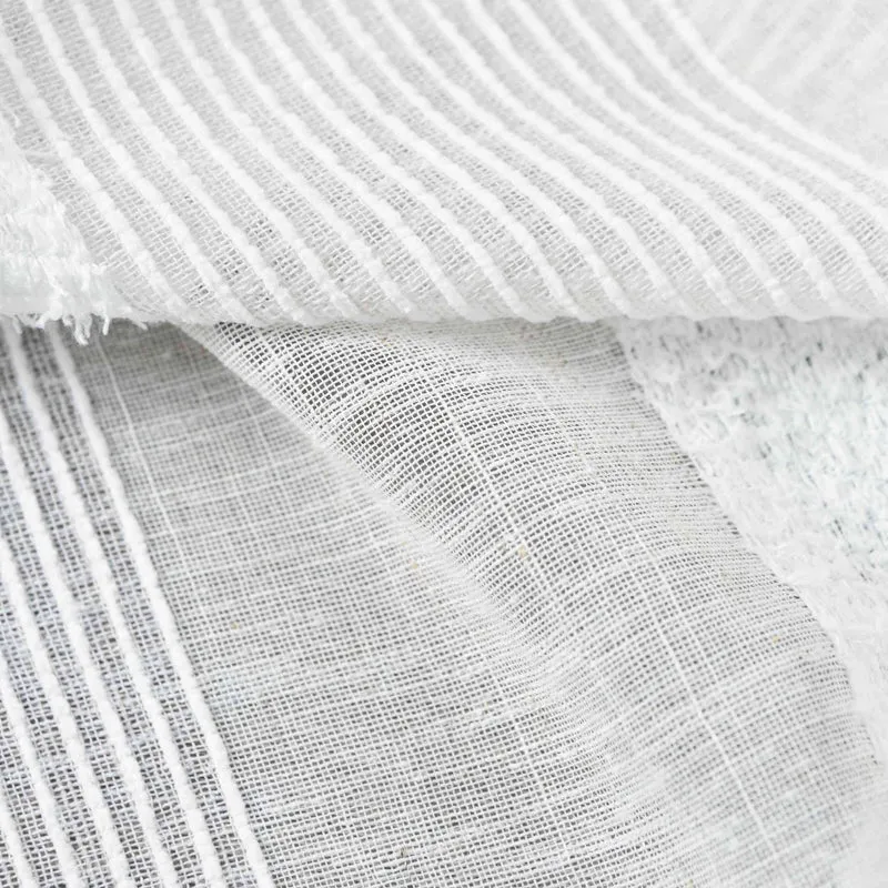 2er Set Halbtransparente Gardine mit Ösen HxB 245x140 cm Natur Meliert »Halle« Chenille Leinenbindung Lichtdurchlässig Halbtransparent 202480-2