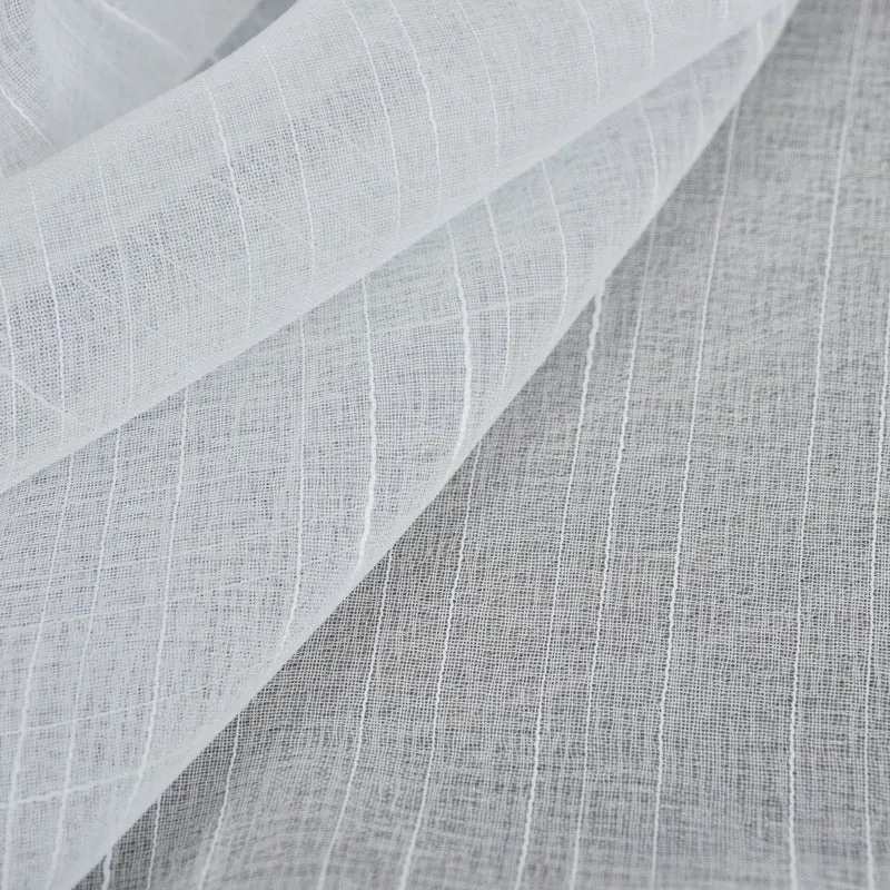 2er Set Gardinen »Dresden« Ösen HxB 245x135 cm Natur Raffhalter filigran leicht modern elegant Linienmuster 202440-2