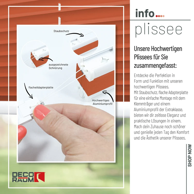 Klemmfix-Plissee blickdicht – ohne Bohren
