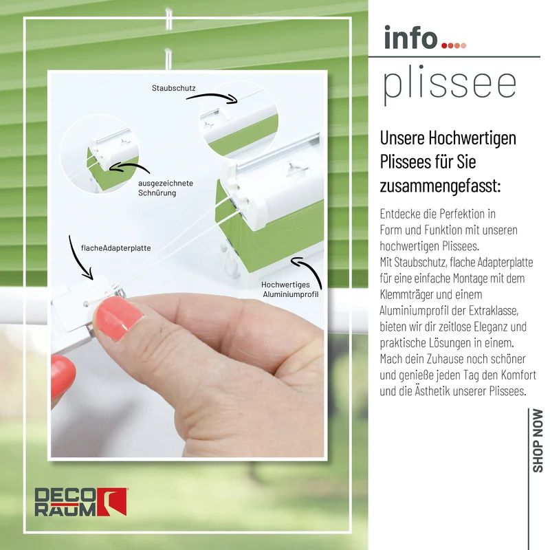 Klemmfix-Plissee blickdicht – ohne Bohren