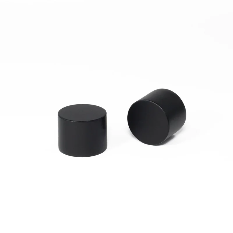 Gardinenstange auf Maß 19mm 1-läufig Schwarz-matt mit Kappe - Serie Trend