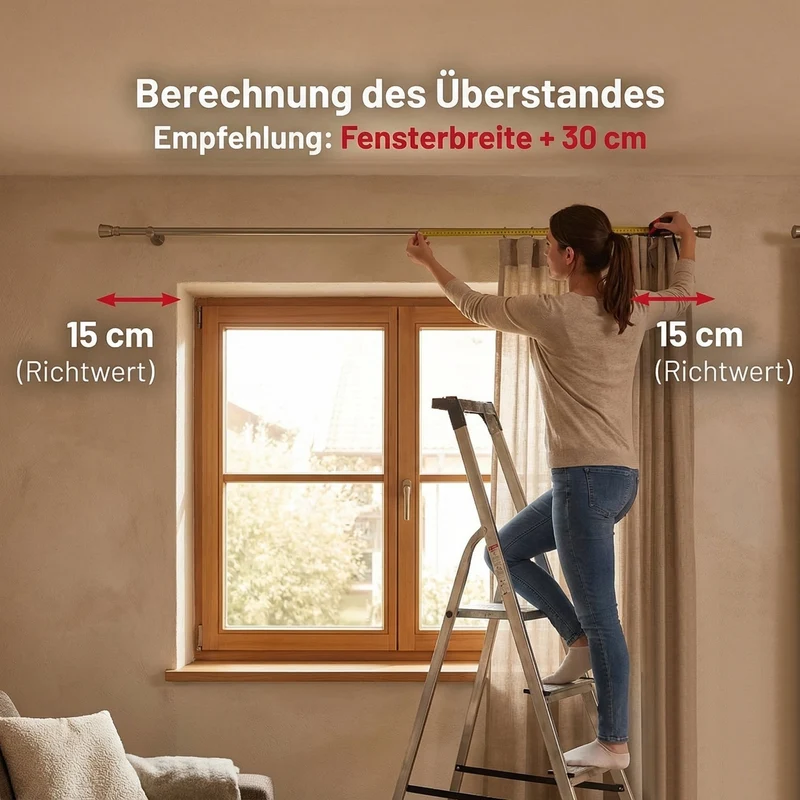 Gardinenstange auf Maß 25mm 1-läufig Messing-antik mit Kappe - Serie Style