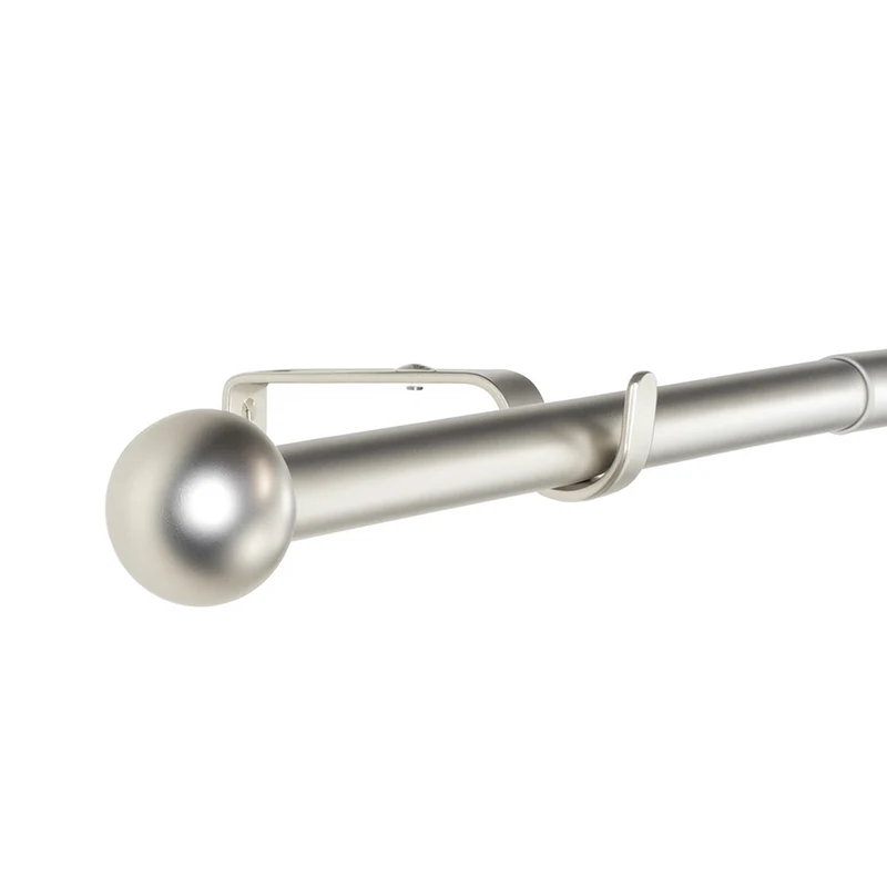 Gardinenstange ausziehbar Flexa Edelstahl-optik Endstück Kugel 16/19mm
