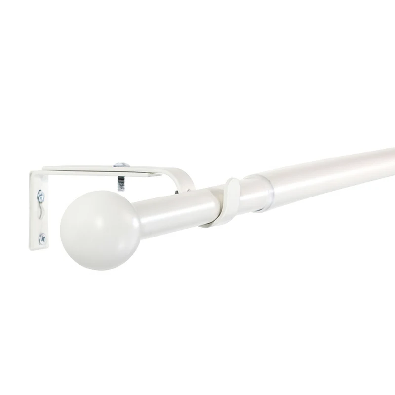 Gardinenstange ausziehbar Flexa Weiß Endstück Kugel 16/19mm