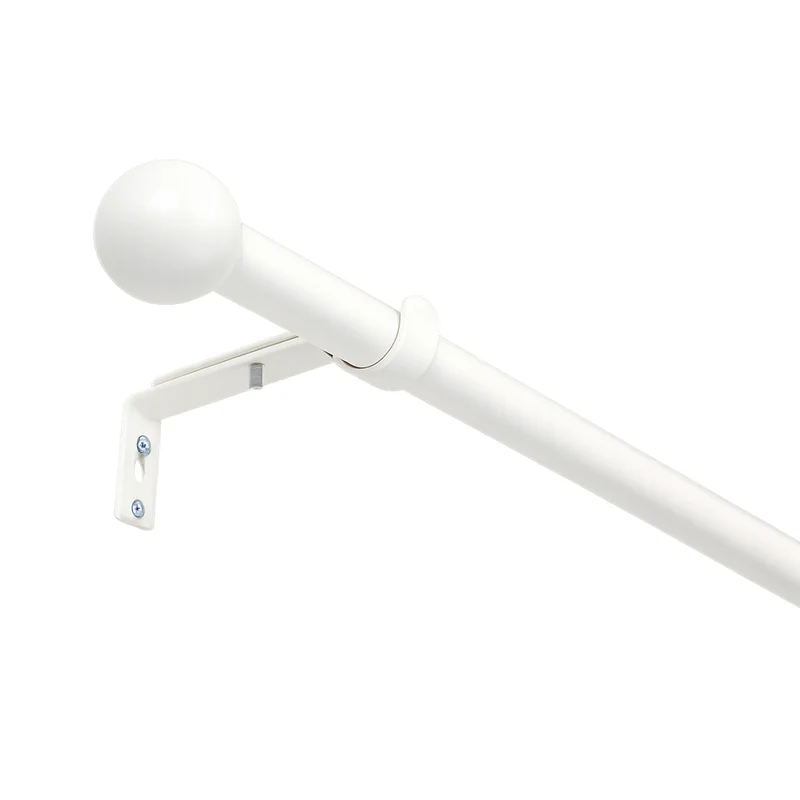 Gardinenstange ausziehbar Flexa Weiß Endstück Kugel 16/19mm