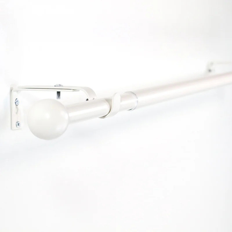Gardinenstange ausziehbar Flexa Weiß Endstück Kugel 16/19mm