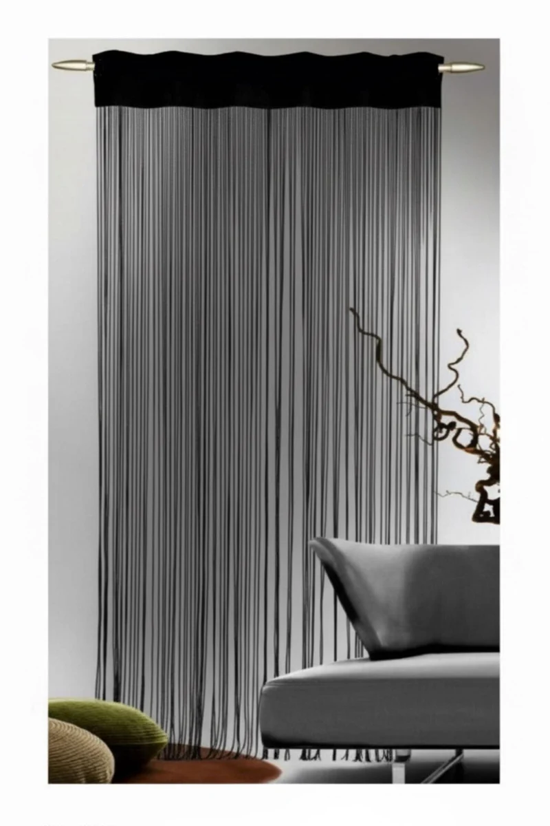Jacquard Fransenstore 270x100 cm - Fadengardine von Albani