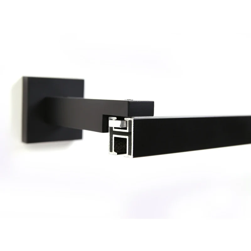 Gardinenschiene Innenlauf auf Maß 1-läufig Schwarz - Serie Cube