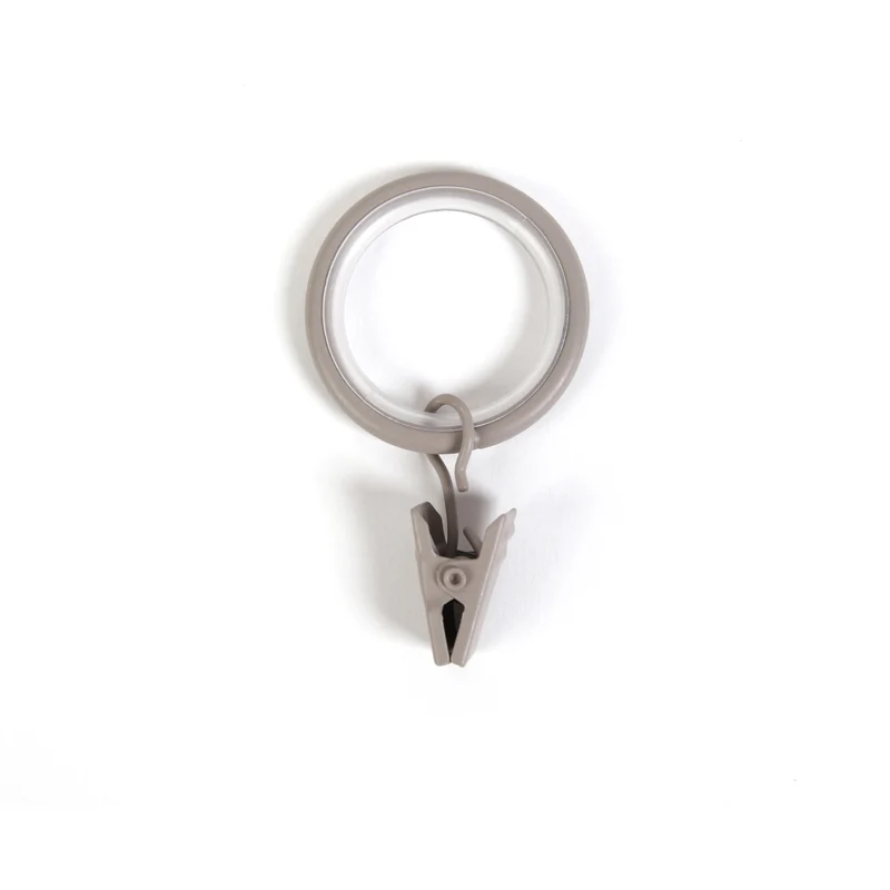 Gardinenstange 19mm 1-läufig Sand mit Kegel Komplett-Set- Serie Liya