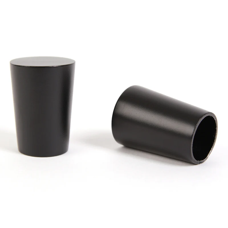 Gardinenstange 19mm 1-läufig Schwarz mit Kegel Komplett-Set- Serie Liya