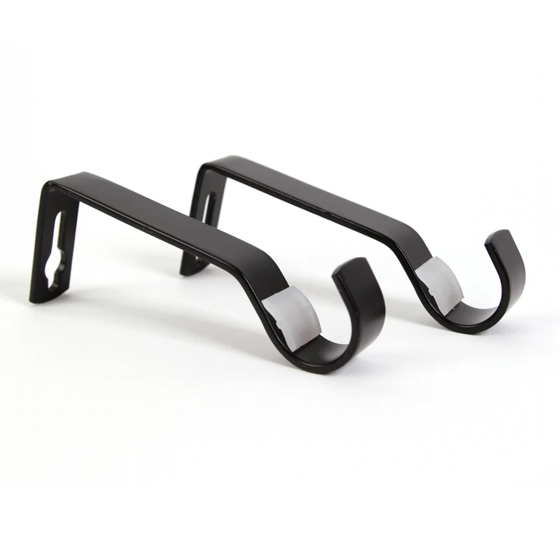 Gardinenstange 19mm 1-läufig Schwarz mit Kegel Komplett-Set- Serie Liya