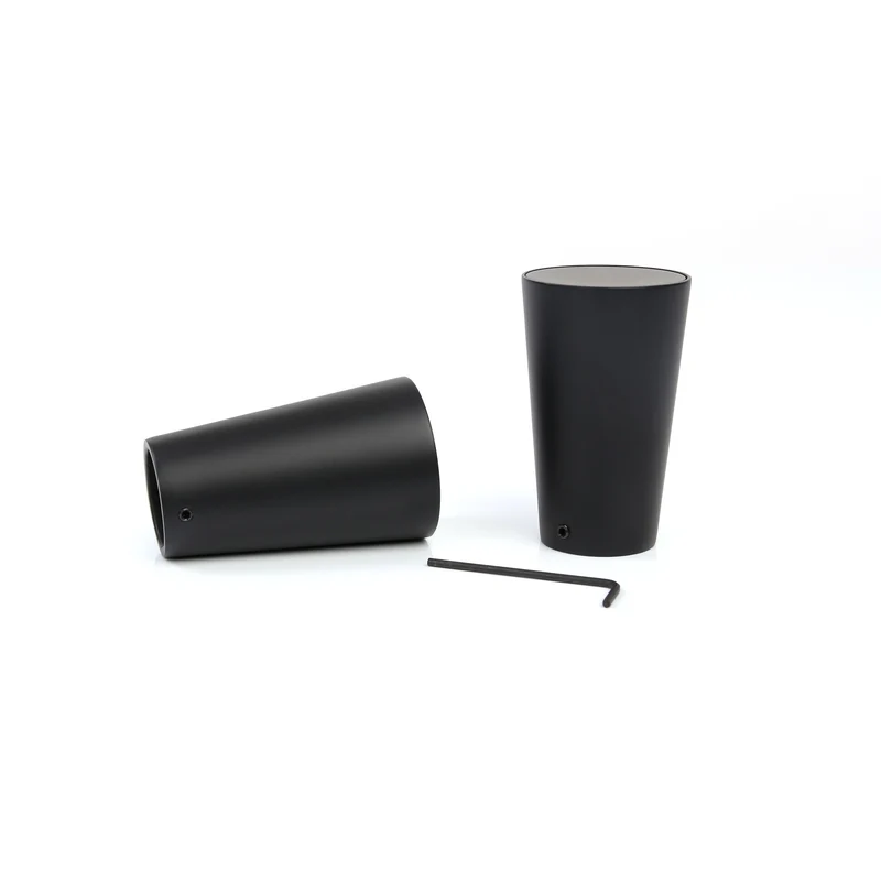Gardinenstange auf Maß 25mm 1-läufig Schwarz mit Kegel - Serie Style
