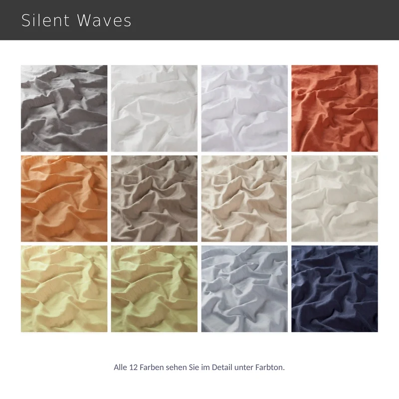 Silent Waves – moderner halbtransparenter Akustikvorhang nach Maß matt weichfließend Schallabsorbierend