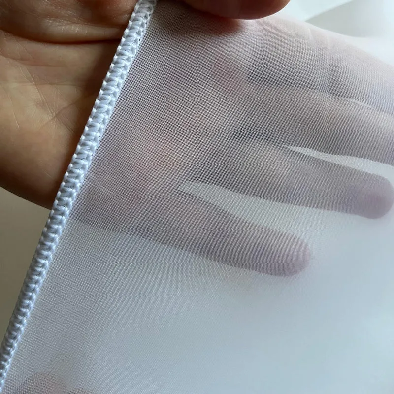 Halbtransparenter Gardinen Vorhang mit Kräuselband, Weiß