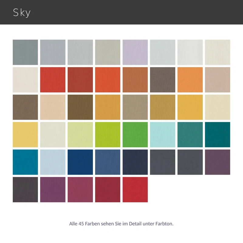 Sky – blickdichter moderner Flächenvorhang nach Maß aus 100% Trevira CS