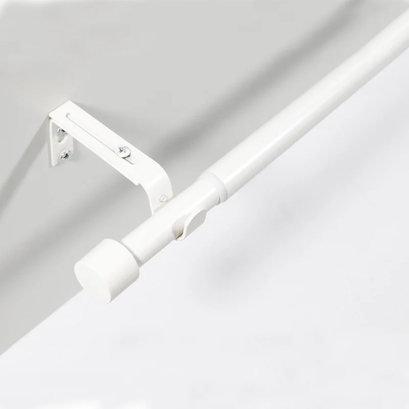 Gardinenstange ausziehbar Flexa Weiß-matt Endstück Kappe 16/19mm