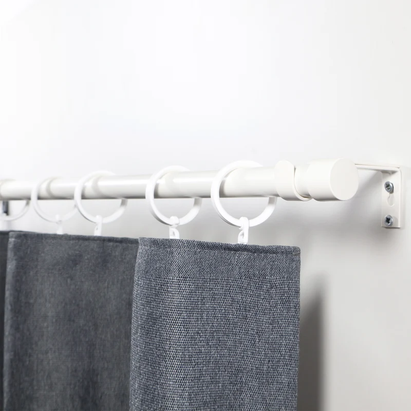 Gardinenstange ausziehbar Flexa Weiß-matt Endstück Kappe 16/19mm