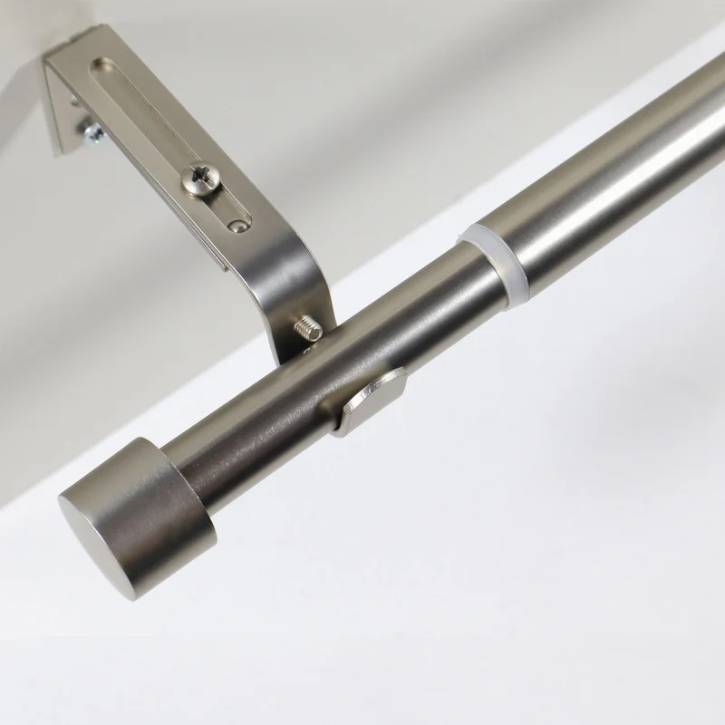 Gardinenstange ausziehbar Flexa Edelstahl-optik Endstück Kappe 16/19mm
