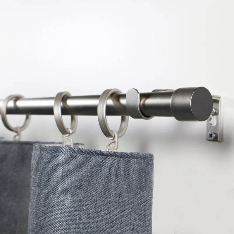 Gardinenstange ausziehbar Flexa Edelstahl-optik Endstück Kappe 16/19mm